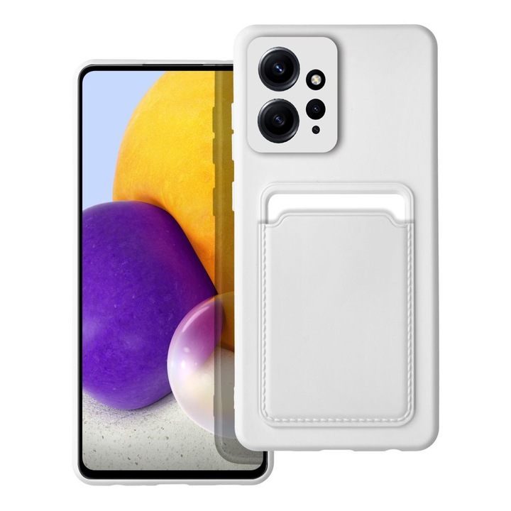Telefontok Xiaomi Redmi Note 12 4G / LTE - Forcell Card - fehér kártyatartós szilikon hátlap tok