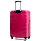 Troler mare, TRAVEL POLO, 78x48x32cm.Bagaj de cala.Valiza din ABS, A1004, Fucsia