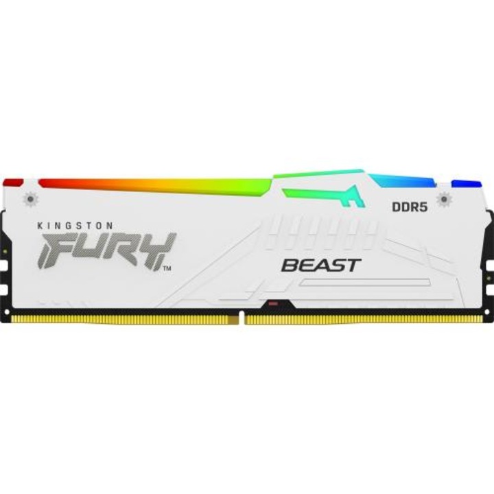 Памет Kingston FURY Beast White RGB 32GB DDR5, 5600MT/s, CL40