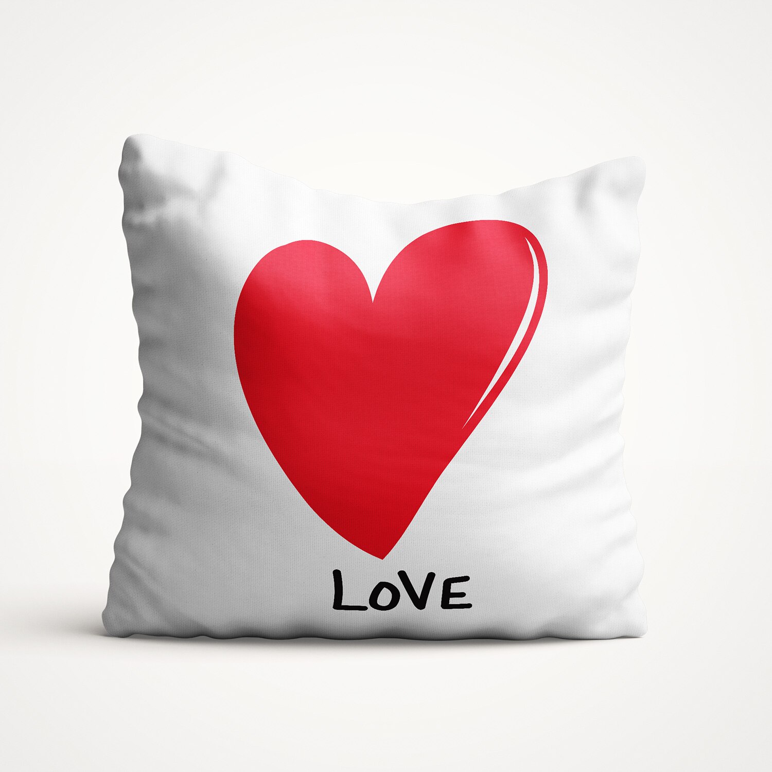 Perna decorativa cu mesaj, Felicis, din bumbac Full of Love.