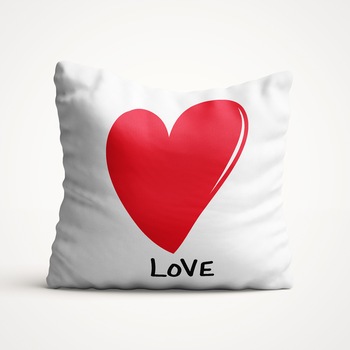 Perna decorativa cu mesaj, Felicis, din bumbac Full of Love. Perna decorativa cu mesaj, Felicis, din bumbac Full of Love.