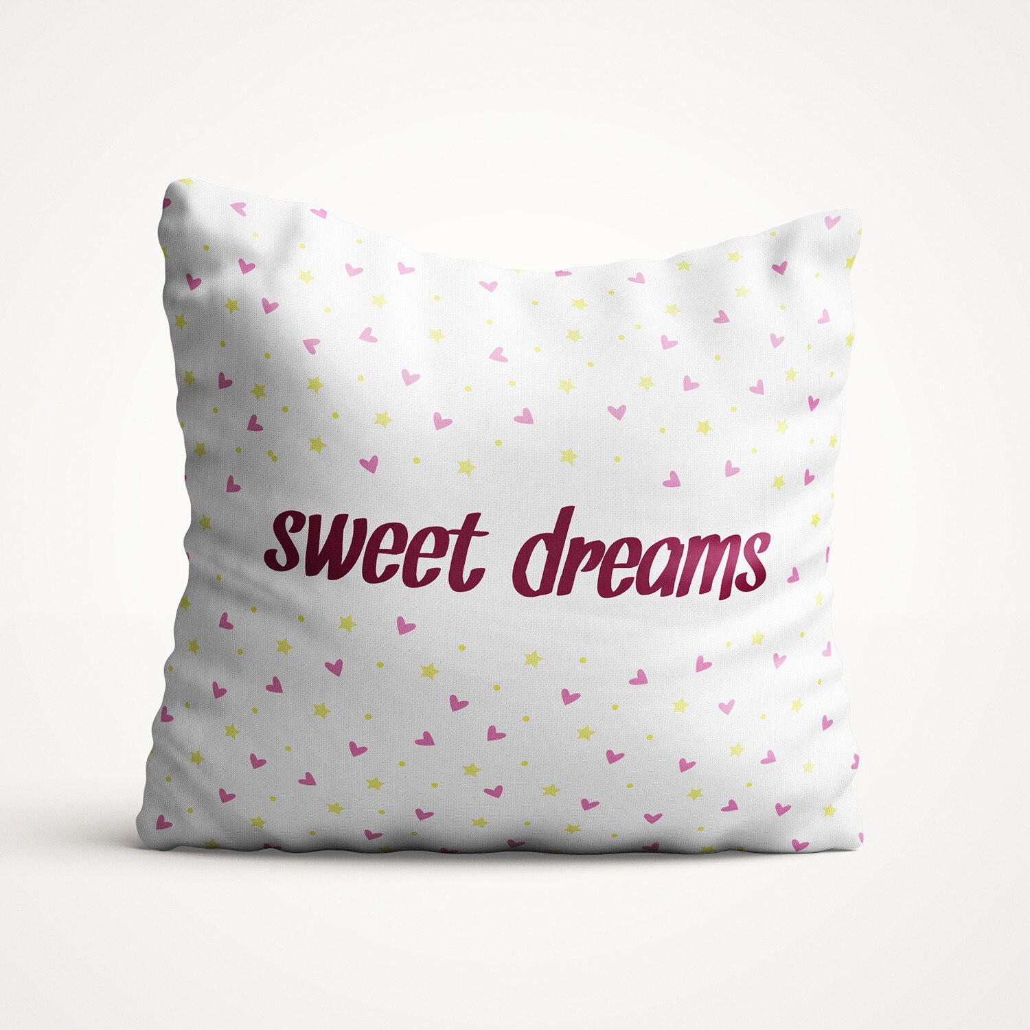 Perna decorativa cu mesaj, Felicis, din bumbac Sweet dreams.