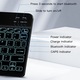 LED клавиатура, Vaxiuja, Bluetooth 3.0, 10'', Черна