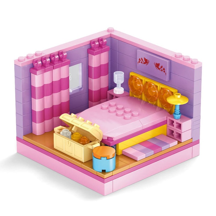 Детски конструктор Спалня Habarri, Пластмаса, 150 части, 3+ години, Многоцветен