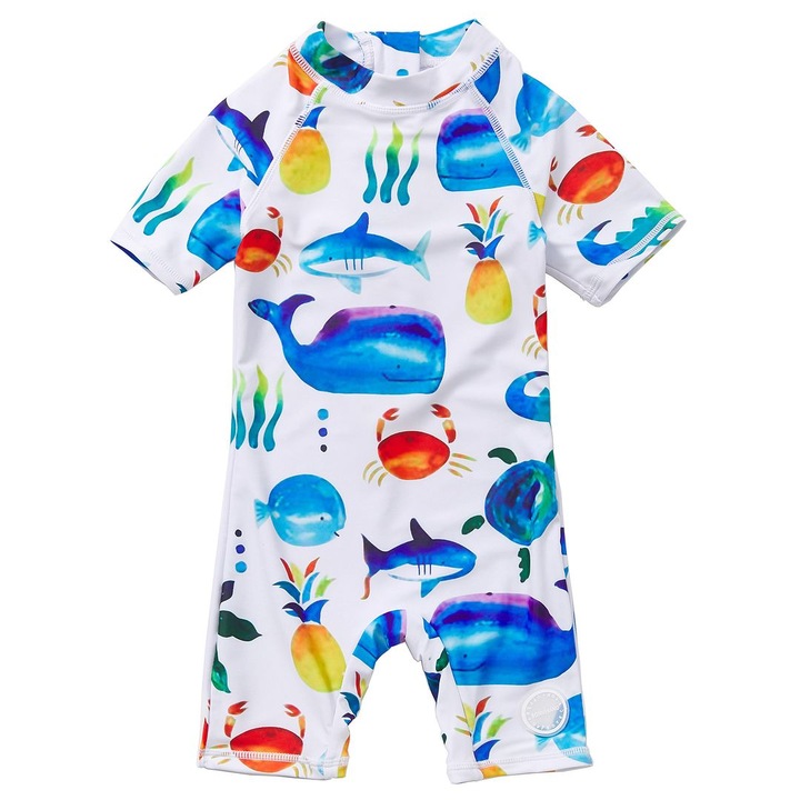 Costum de baie copii, BONVERANO, Poliester, Multicolor, Multicolor