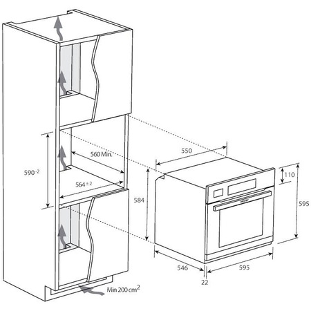 Cuptor incorporabil Haier HWO60SM5S9BH, Electric, 70 l, Autocuratare pirolitica+, Interfata I-MESSAGE TAD STEAM, Wi-Fi+ Bluetooth, Sonda temperatura cu fir, Softclose, Clasa A+, Negru