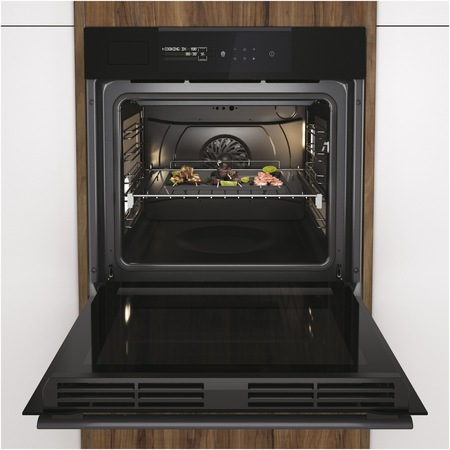 Cuptor incorporabil Haier HWO60SM5S5BH, Electric, 70 l, Autocuratare catalitica, Interfata I-MESSAGE TAD STEAM, WiFi + Bluetooth, Sonda temperatura cu fir, Softclose, Clasa A+, Negru