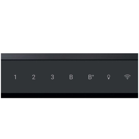 Hota incorporabila decorativa Haier HATS9DS46BWIFI, Putere de absorbtie 852 mc/h, 5 Viteze, Wi-Fi + Bluetooth, Control Touch, Filtre Carbon, 90 cm, Clasa A+, Negru