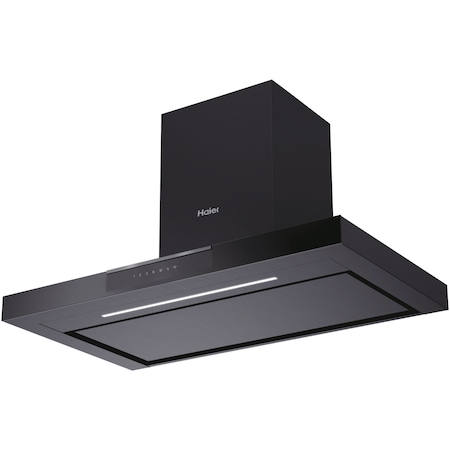 Hota incorporabila decorativa Haier HATS9DS46BWIFI, Putere de absorbtie 852 mc/h, 5 Viteze, Wi-Fi + Bluetooth, Control Touch, Filtre Carbon, 90 cm, Clasa A+, Negru