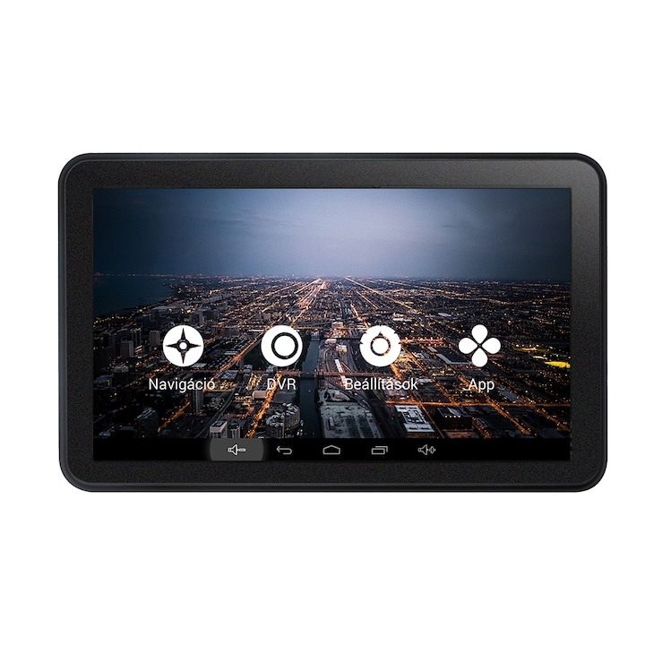 WayteQ x995 MAX GPS navigáció, 7" kijelző, Android, 8GB tárhely, Térkép nélkül, Fekete