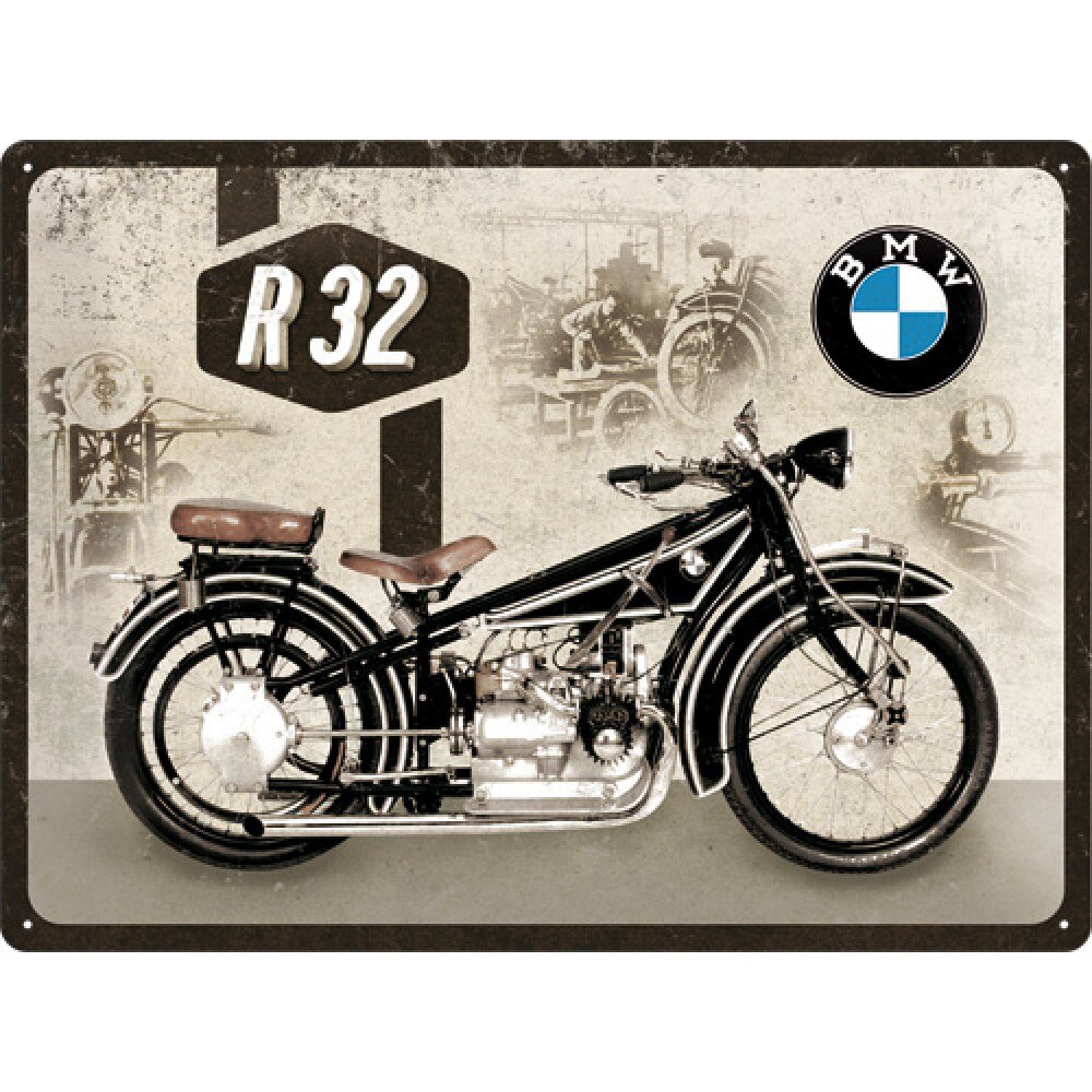 Tablou metalic - BMW - Motorcycle R32 - 30x40 cm