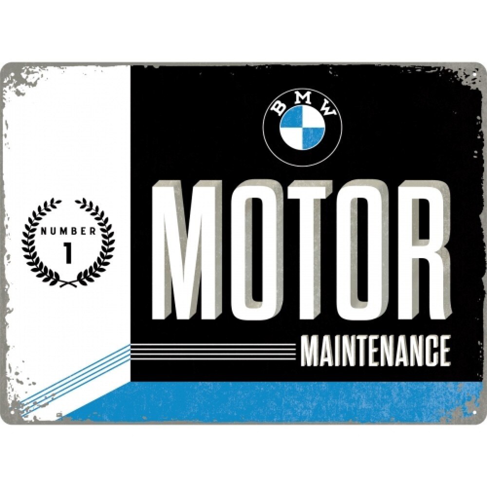 Tablou metalic - BMW - Motor Maintanance - 30x40 cm