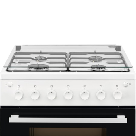 Aragaz Electrolux EKG61182OW, 4 arzatoare, Aprindere electrica plita/cuptor, Grill, Rotisor, 60 cm, Alb
