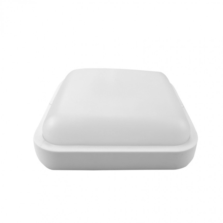 LED плафон Lightex ROKY, 18W, 220V, 4000К, 1566lm, IP54, 190x190х55mm, Бял