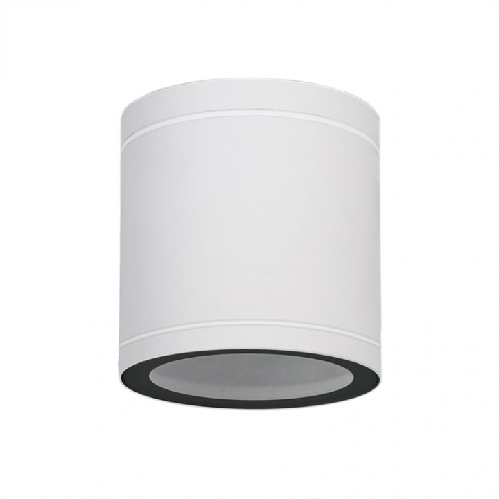 Влагозащитена луна Lightex EAGLE, 1xGU10, max.LED 7W, IP65, Външен монтаж, 90x90mm, Бял