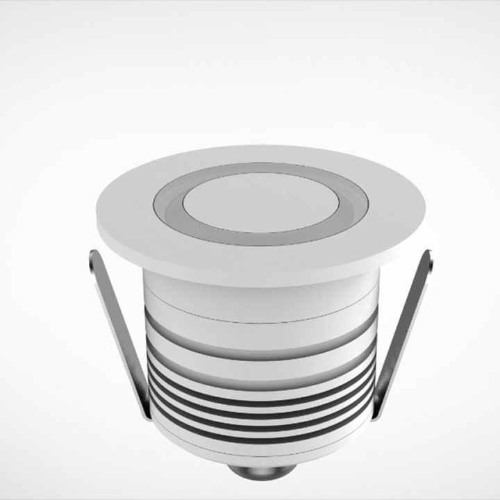 LED test a talajba ágyazáshoz Lightex NITRO, 24V, 3W, 6000K, IP67, Ф46mm x 50mm/cut, Ф47, ezüst