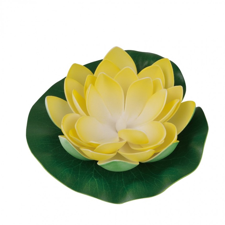 LED соларна лампа Lightex LOTUS, 0.06W, 3000K, IP44, батерия AAA Ni-mh, 200mAh, Жълт
