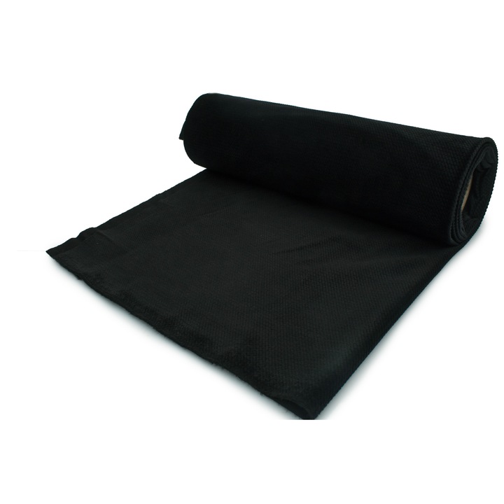 Tricot Velvet, tip catifea, Negru, 50 cm x 160 cm