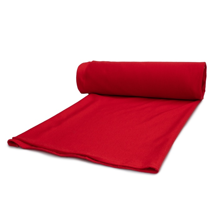 Tesatura cu bucla pentru hanorace, tip tricot, Culoare Rosu, dimensiune 50 cm x 180 cm