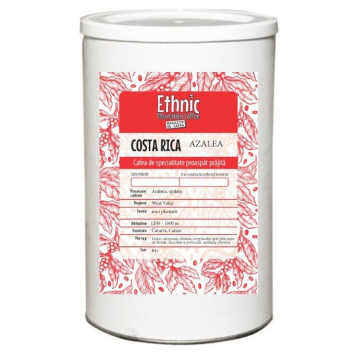 Cafea de specialitate Azaleea, Ethnic Plantation Coffee, 150g, prajita boabe, Costa Rica