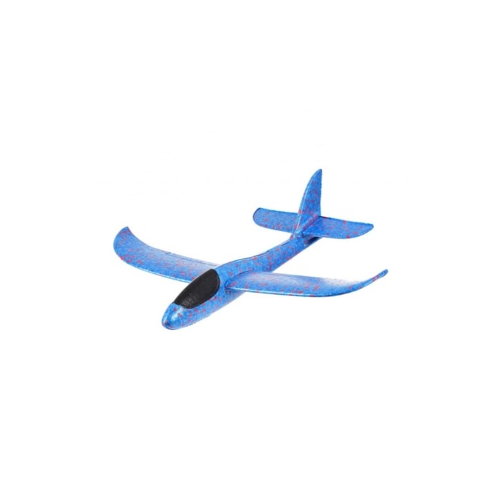 Avion din spuma, Zburator, albastru, 37 cm