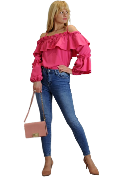 Bluza, Maurola, Poliester, Roz, One Size