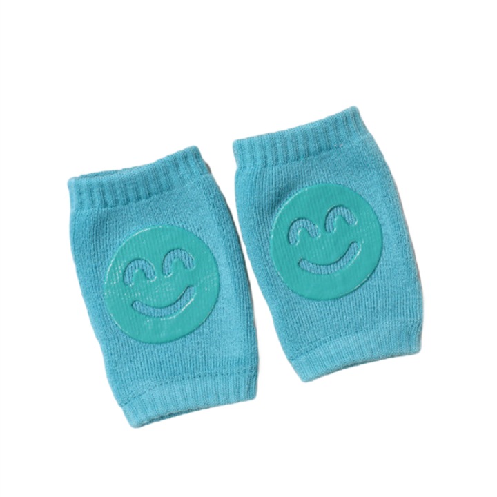Genunchiere Bebelusi SuperBaby, Model Smile, Cu Silicon, Antialunecare, Verde