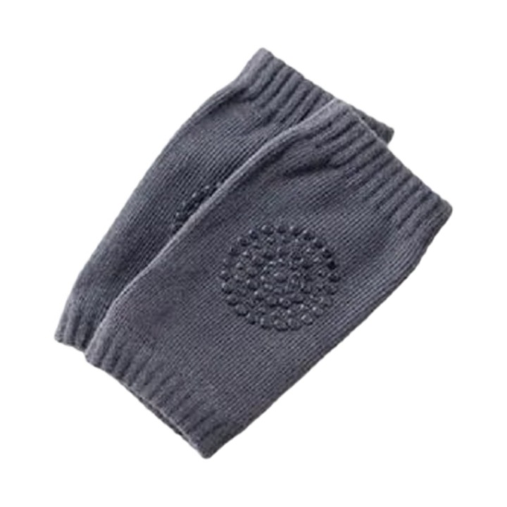 Genunchiere Silicon Pentru Bebelusi SuperBaby, Antialunecare, Antiderapante, Gri petrol