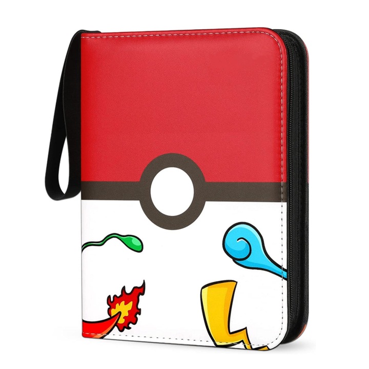 Album de carti Pokemon cu 4 compartimente, MunDeir, 400 de sloturi, 2.0