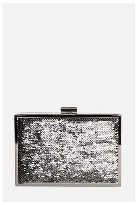 Geanta Motivi plic, Negru/Argintiu, 11 x 18 x 6 CM