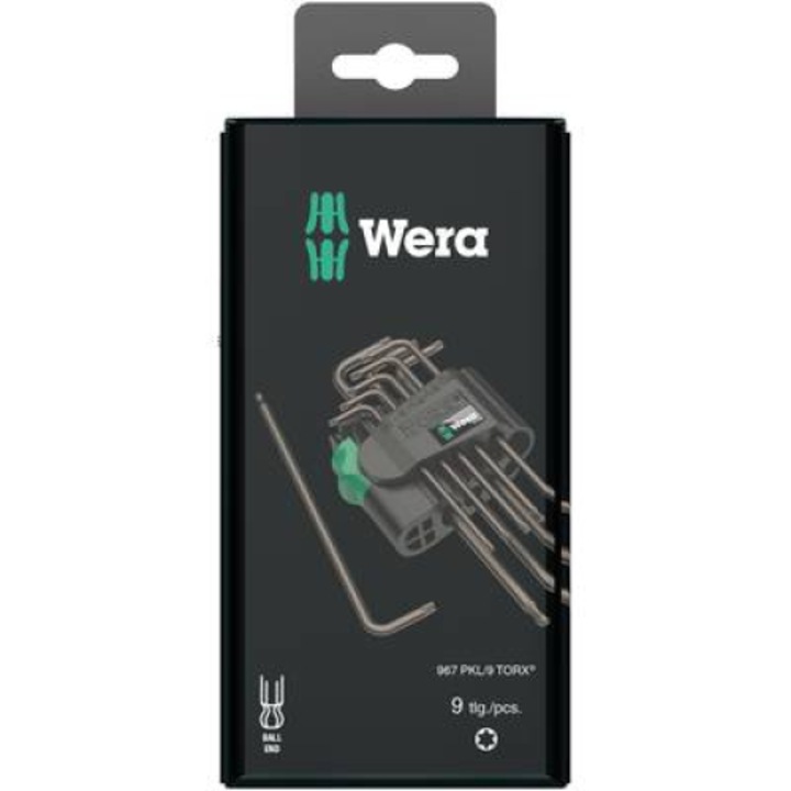 TORX Hajlított csavarhúzó készlet 9 részes Wera 967 PKL/9 SB SiS (05073598001)