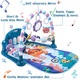 Активна гимнастика KinderVibe, Със свалящо се пиано, Звуци и светлини, Дрънкалки и различни играчки, Свалящо се огледало, Регулируем обем, Син
