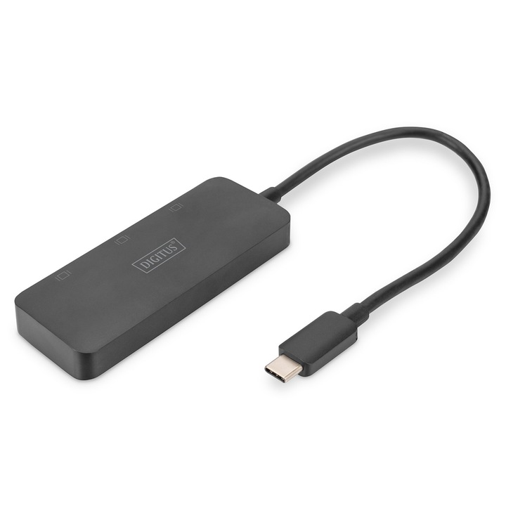 Adaptor USB Tip C tata - 3 x DisplayPort mama MST, Digitus