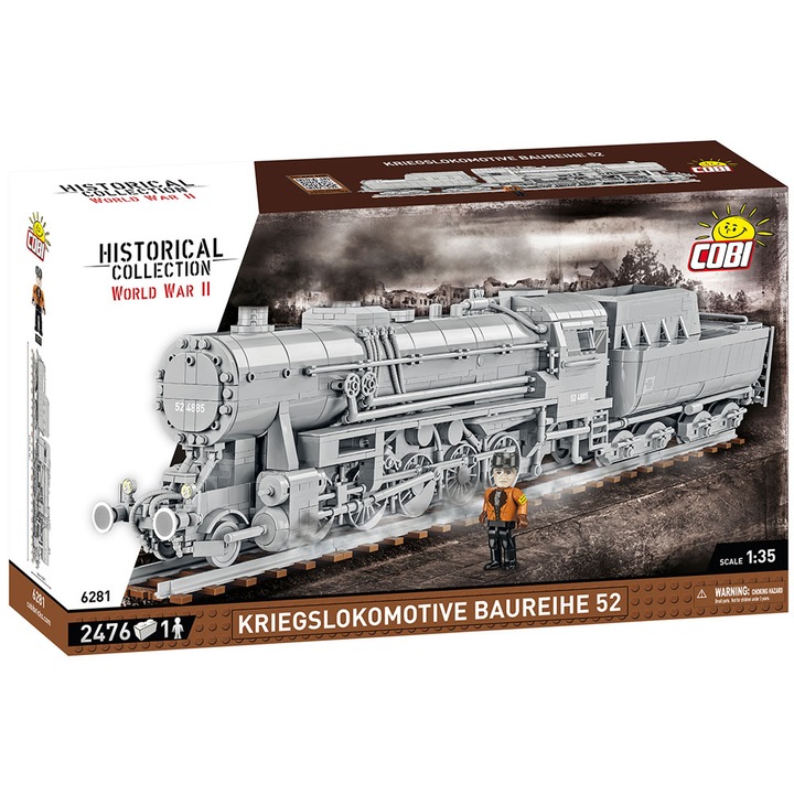 Set de Construit Locomotiva Kriegslokomotive Baureihe 52, 2476 piese