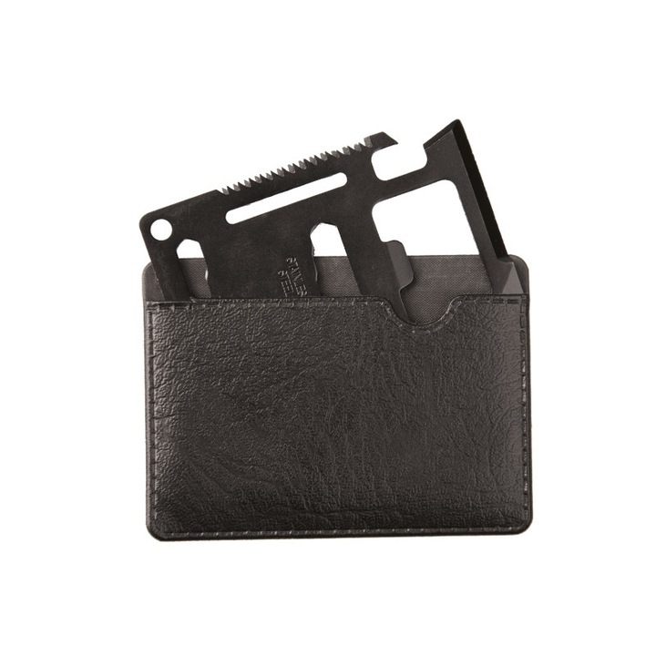 Card Supravietuire Multifunctional Negru Mil-Tec