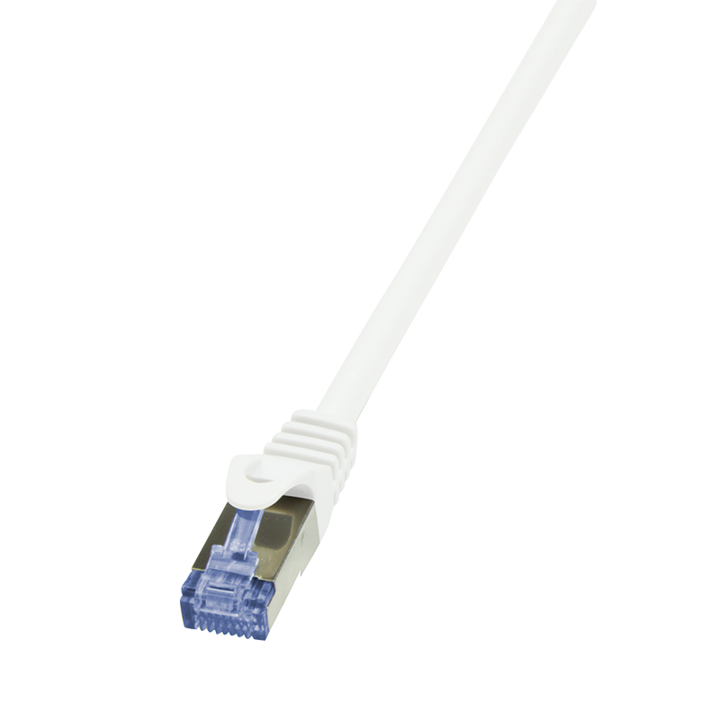 Patch cord S/FTP LOGILINK Cat7, LSZH, cupru, 600MHz, mufe RJ45 Cat6a, 7.5 m, alb, AWG26, dublu ecranat
