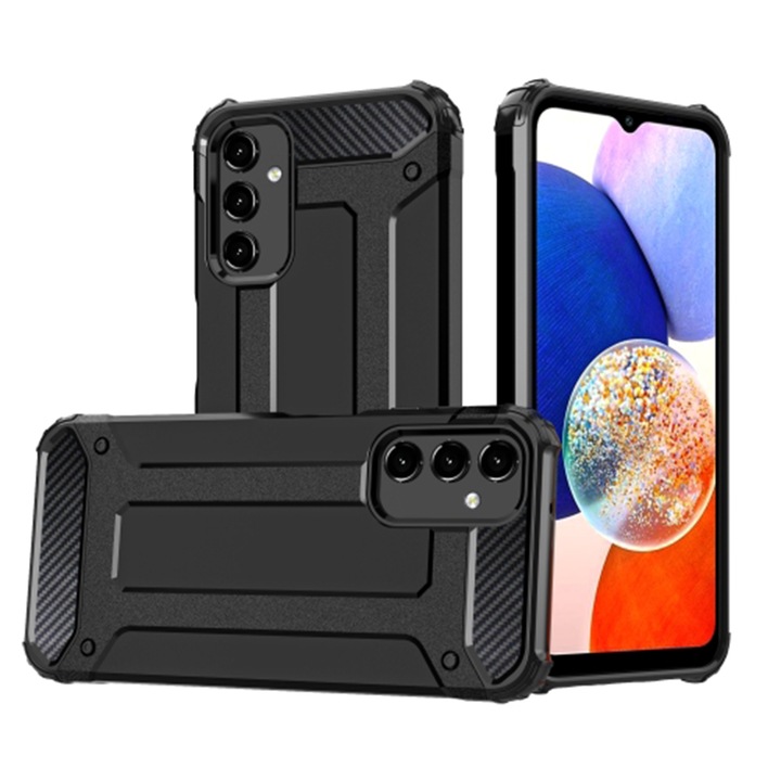 Forcell Armor Ütésálló Mobiltelefon tok Samsung Galaxy A15 4G/5G telefonhoz, fekete