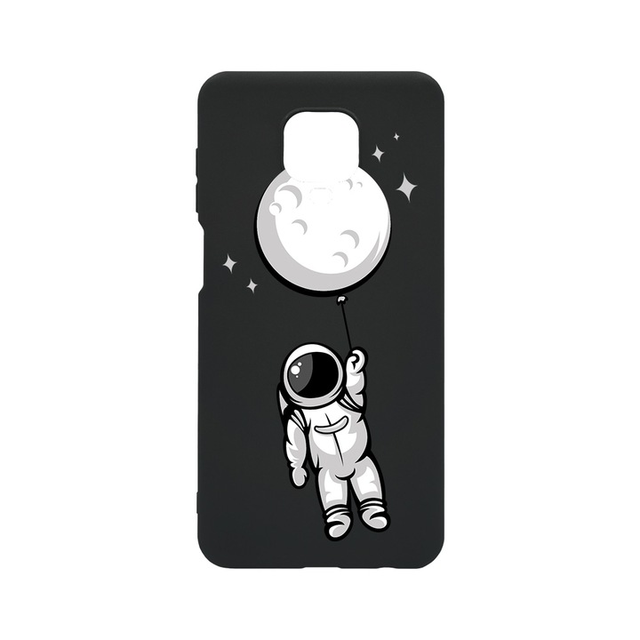 Husa BestCase® Slim SIlicon 0.8MM, Compatibila Cu Xiaomi Redmi Note 9 Pro, Astronaut, Rezistenta la uzura, B 996