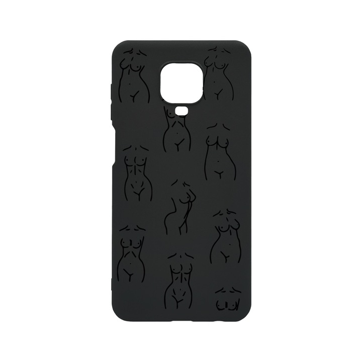 Husa BestCase® Slim SIlicon 0.8MM, Compatibila Cu Xiaomi Redmi Note 9 Pro Max, Body Pattern, Rezistenta la uzura, B 1061