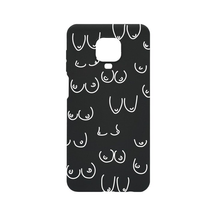 Husa BestCase® Slim SIlicon 0.8MM, Compatibila Cu Xiaomi Redmi Note 9 Pro Max, Boobs, Rezistenta la uzura, B 1065