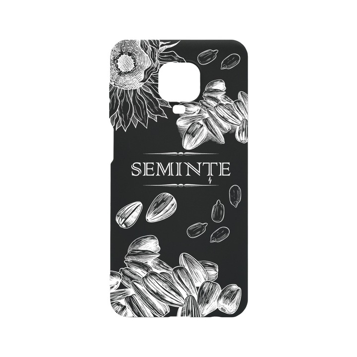 Husa BestCase® Slim SIlicon 0.8MM, Compatibila Cu Xiaomi Redmi Note 9 Pro, Seminte, Rezistenta la uzura, B 1068