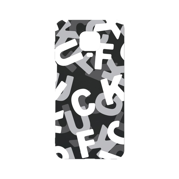 Husa BestCase® Slim SIlicon 0.8MM, Compatibila Cu Xiaomi Redmi Note 9S, FCK Pattern, Rezistenta la uzura, B 1021