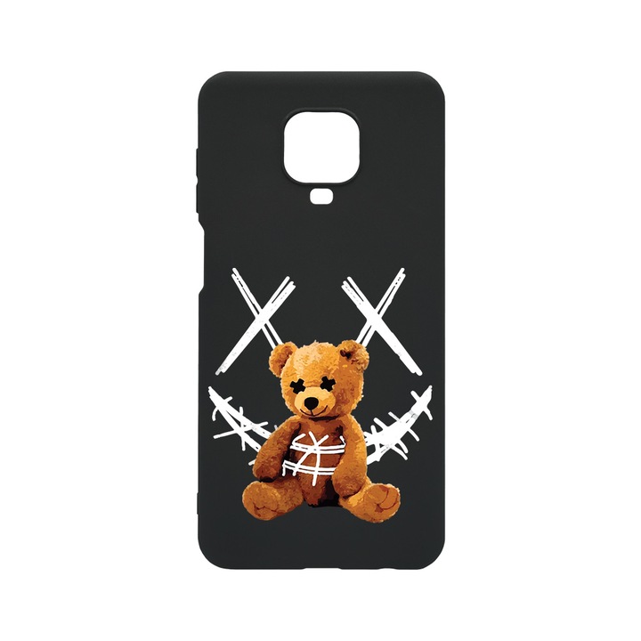 Husa BestCase® Slim SIlicon 0.8MM, Compatibila Cu Xiaomi Redmi Note 9 Pro, Teddy Bear Smile, Rezistenta la uzura, B 982