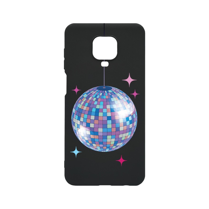 Husa BestCase® Slim SIlicon 0.8MM, Compatibila Cu Xiaomi Redmi Note 9S, Disco Ball, Rezistenta la uzura, B 1006