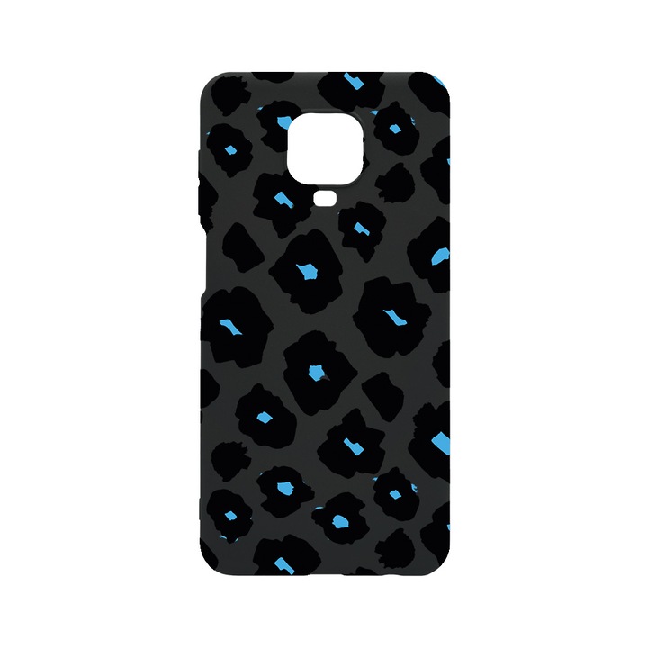Husa BestCase® Slim SIlicon 0.8MM, Compatibila Cu Xiaomi Redmi Note 9 Pro, Blue Leopard Pattern, Rezistenta la uzura, B 1039