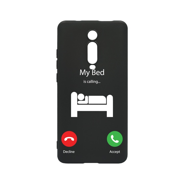Husa BestCase® Slim SIlicon 0.8MM, Compatibila Cu Xiaomi MI 9T / Mi 9T Pro, My Bed Is Calling, Rezistenta la uzura, B 945