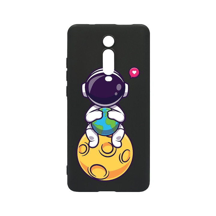 Husa BestCase® Slim SIlicon 0.8MM, Compatibila Cu Xiaomi MI 9T / Mi 9T Pro, Cute Astronaut, Rezistenta la uzura, B 1022