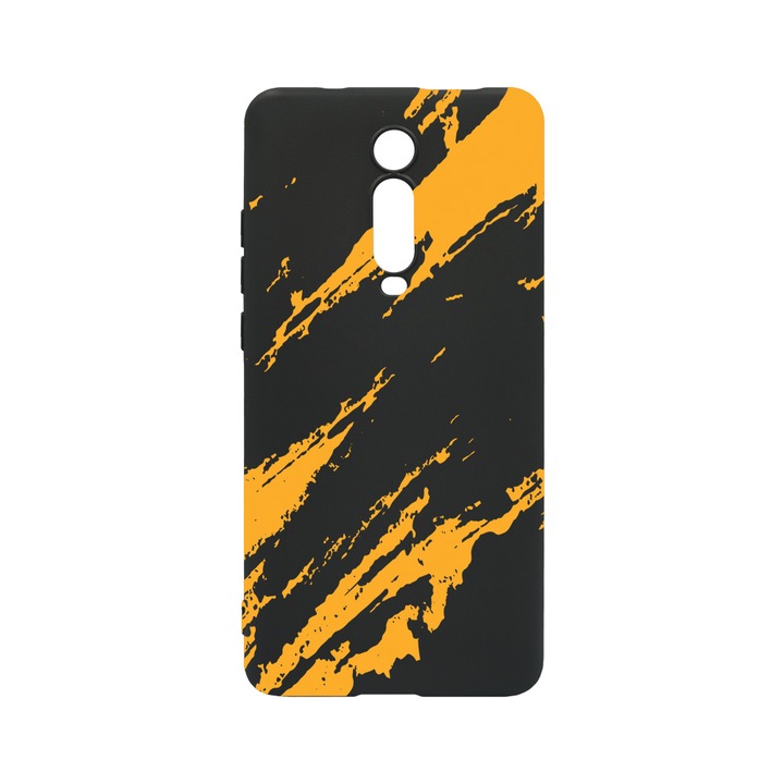 Husa BestCase® Slim SIlicon 0.8MM, Compatibila Cu Xiaomi MI 9T / Mi 9T Pro, Golden Stripes, Rezistenta la uzura, B 1054