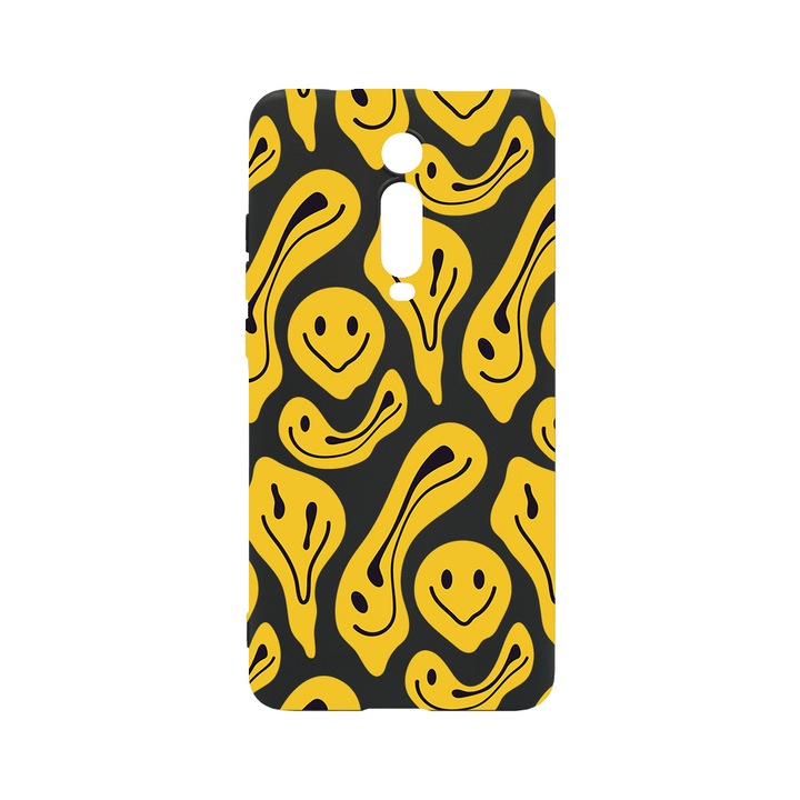Husa BestCase® Slim SIlicon 0.8MM, Compatibila Cu Xiaomi MI 9T / Mi 9T Pro, Yellow Acid Smiley, Rezistenta la uzura, B 1052