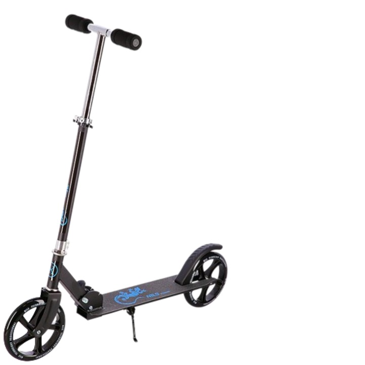 Gyermek roller, NilsExtreme, 200mm, Fekete/Kék